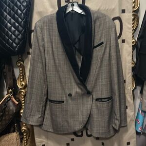 Free People EUC PLAID BLAZER